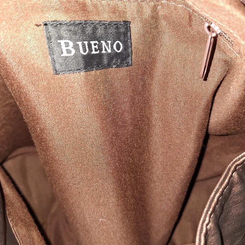 Bueno Boho Feathered Bronze Silver And Gold Shoulder Bag